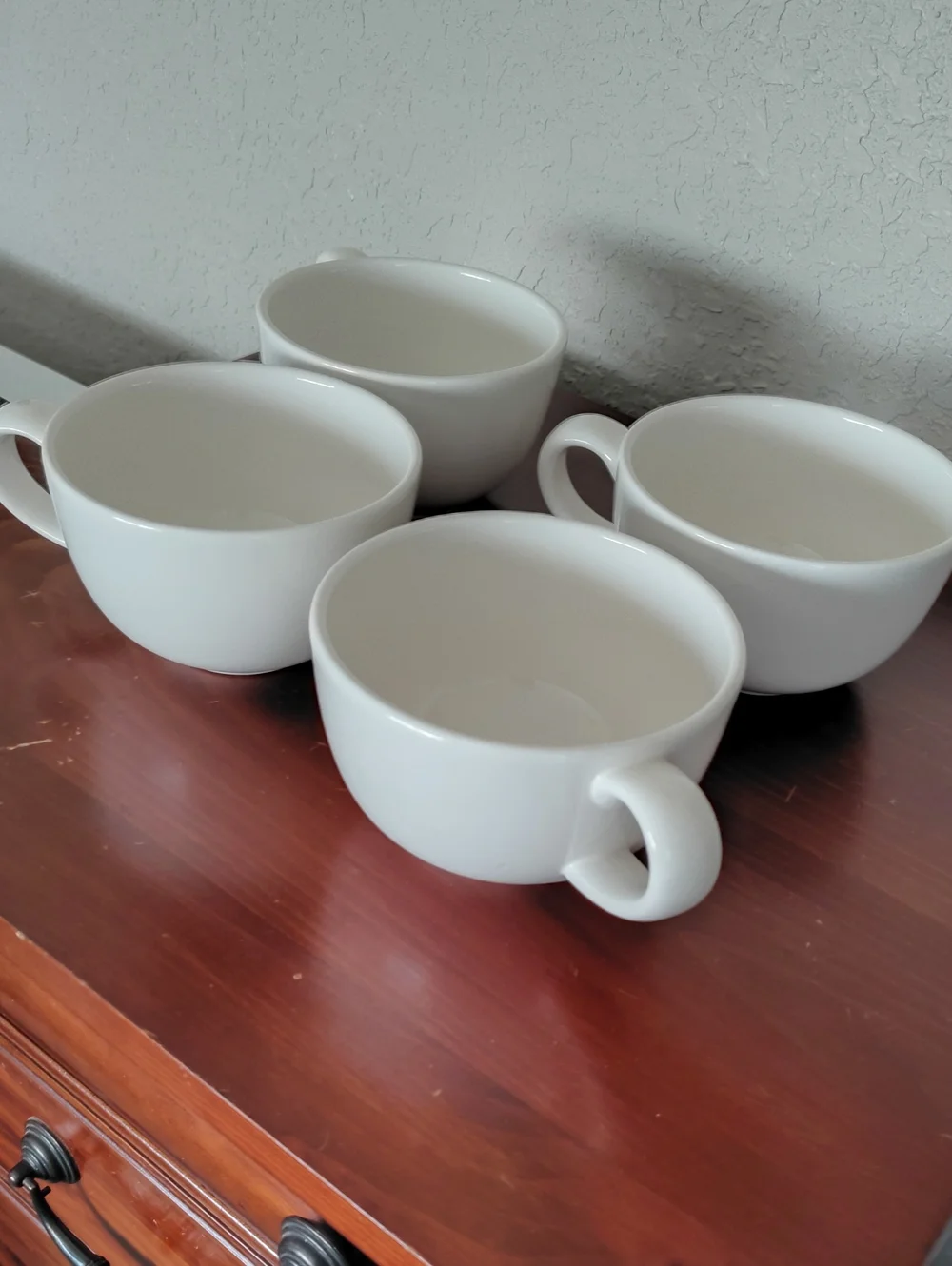 Pottery Barn Sauselito Mugs Set Of 4 Cream Color